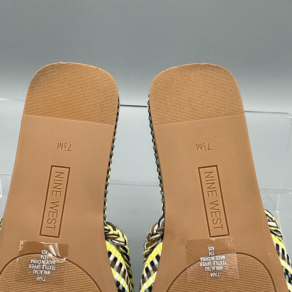 NEW Nine West Women’s Lalta Knotted Flat Slide Sandals Light Green Size 7.5M - Picture 9 of 10